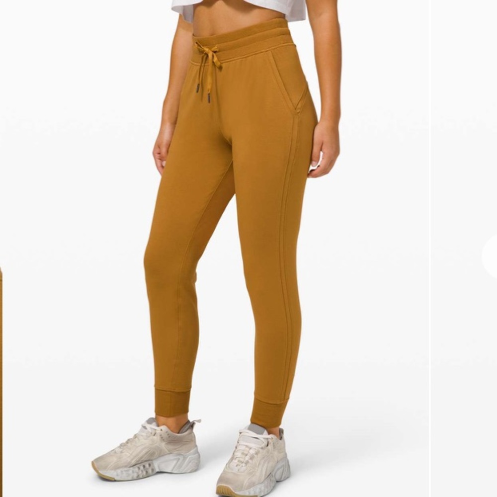 lululemon athletica Mustard Brown Jogger Track Pants